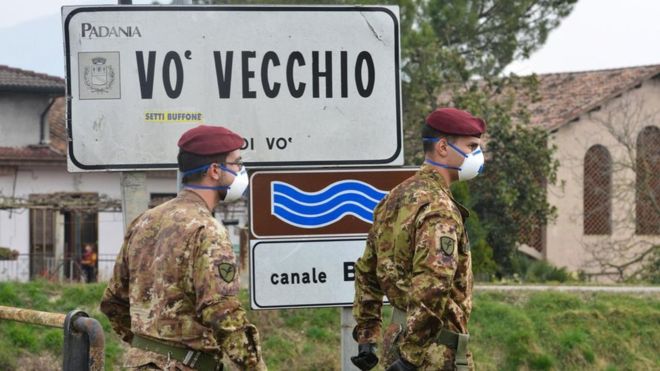 当意大利Vò村确认第一例新冠病例后，测试就推广到整个村庄。